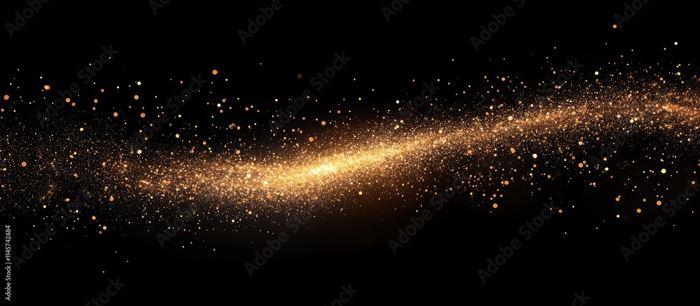 Aufkleber golden abstract background featuring shimmering sparkles and fireworks creating a festive atmosphere
