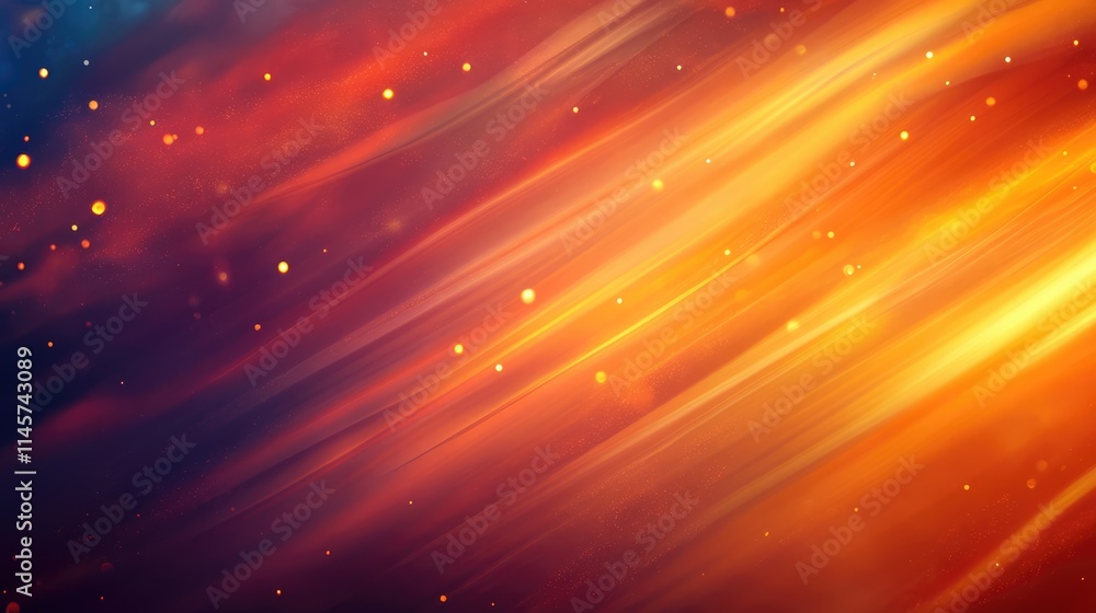 Poster vibrant abstract background featuring blurred fire flame textures with warm hues and light sparkles 