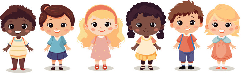Children in diversity clipart 