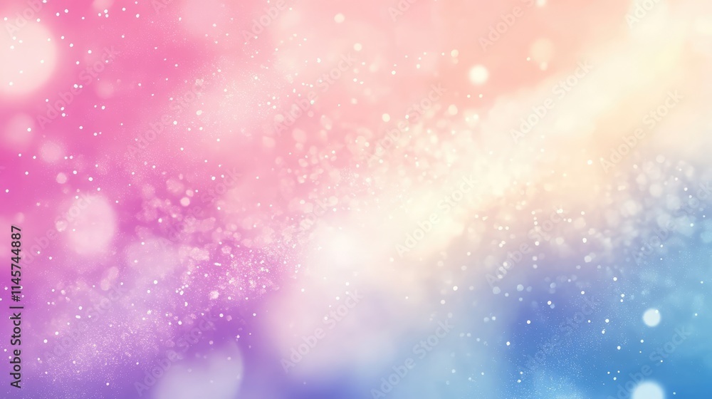 Poster soft gradient bokeh background with pastel hues creating a dreamy atmosphere perfect for a variety o