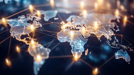 Global business structure of networking. Analysis and data exchange customer connection, HR recruitment and global outsourcing, Customer service, Teamwork, Strategy, Technology and social network