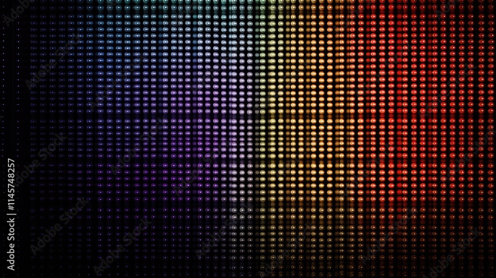 Poster colorful led display abstract background with grid pattern showcasing vibrant hues and modern techno