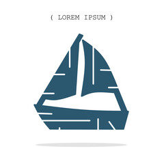 Vector symbol. Ship icon illustration. Stock vector symbol illustration design.