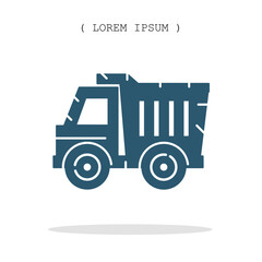 Vector symbol. Truck icon illustration. Stock vector symbol illustration design.