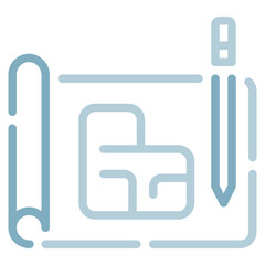 Architectural Blueprint and Design Tools Graphic