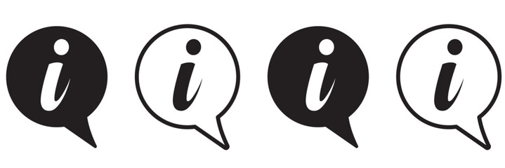 information icon - info symbol . hint information . vector illustration on blank background.