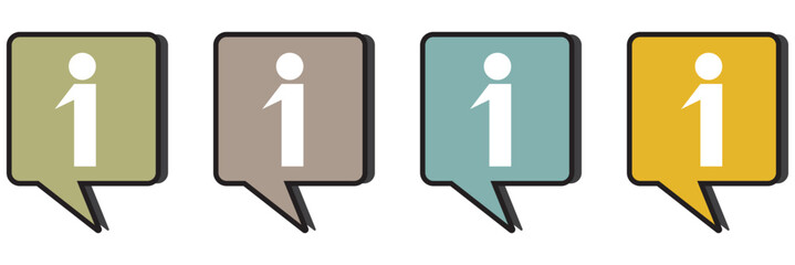 information icon, info symbol. Vector illustration isolated on blank background.editable and replaceable with color.