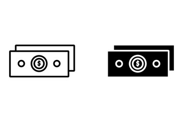 Cash Filled flat icons set for apps and web ui designs.