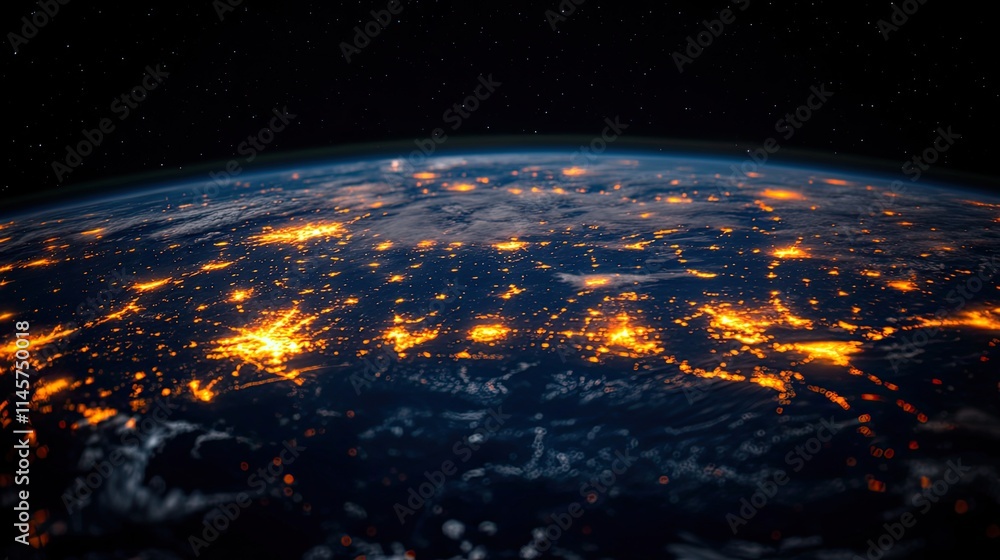 Wall mural cyberspace internet render represents connectivity, cloud computing, and technological advancements 