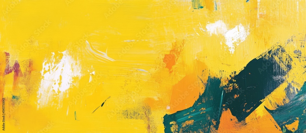 Aufkleber vibrant yellow textured background with abstract design elements ideal for creative projects and con