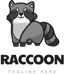 happy raccoon logo