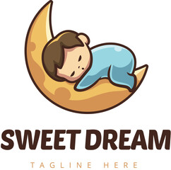 baby sleep on the moon logo