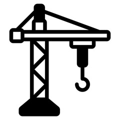 Industrial Crane Icon for Construction Themes