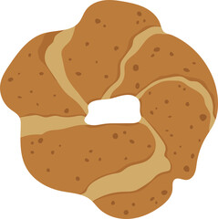 Isolate Turkey food and bakery stickers.