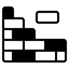 Stylized Block Design Icon for Creative Projects