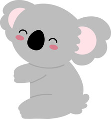 Koala Character Frame Border Nursery Element Side © Rinyarart