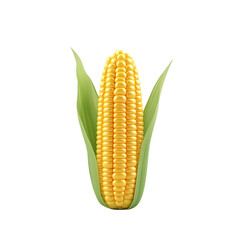 a corn with green leaves