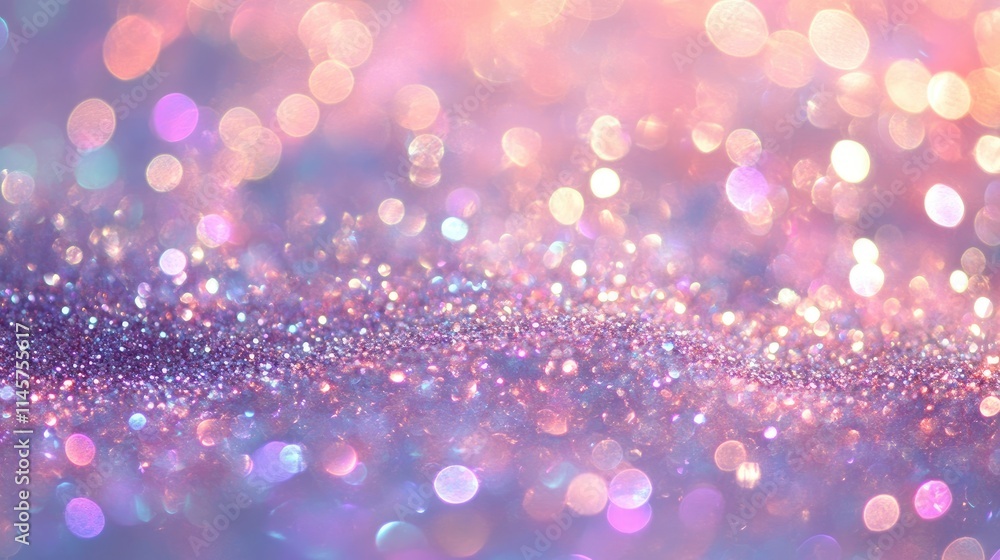 Poster glistening abstract background with defocused colorful glittering lights creating a dreamy and festi
