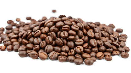 Fototapeta premium coffee beans isolated on white background