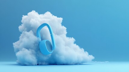 Telephone tube and speech cloud symbolize call center support, isolated 3D vector icon.