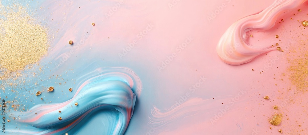 Poster elegant abstract background with smooth pastel colors and golden bokeh for versatile text overlay or
