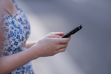 Social media and digital online concept, man using smart phone. The concept of living on vacation and playing social media. Social Distancing ,Working From Home