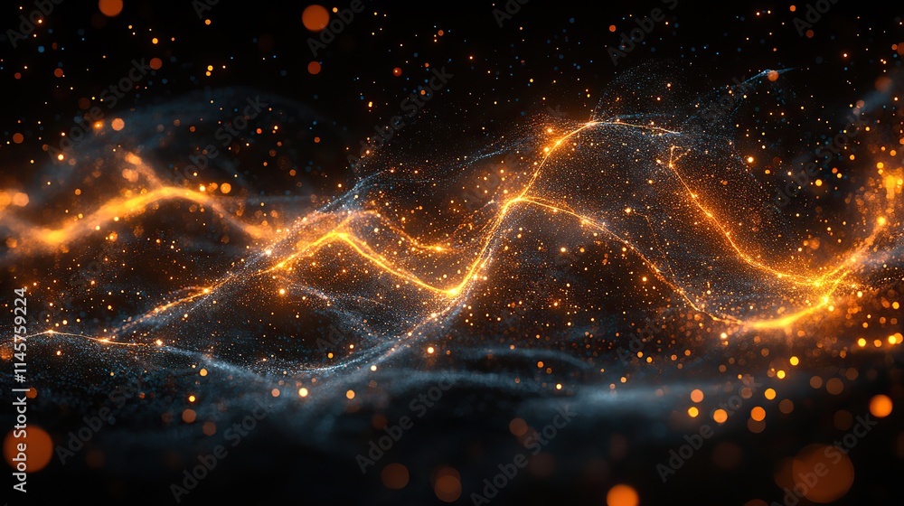 Wall mural global internet network with abstract connections represents future technology and cybersecurity.