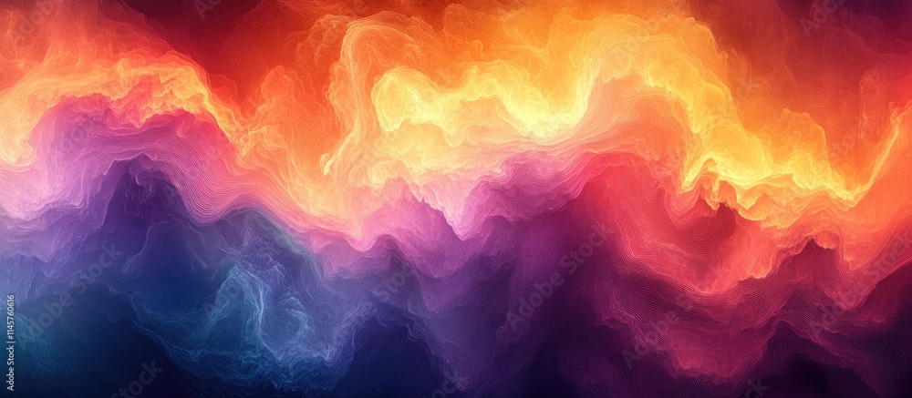 Poster vibrant abstract waves of color blending seamlessly for creative design and artistic backgrounds