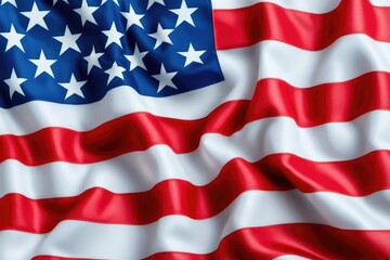 Obraz premium Close-up detail of a heavily worn and stained American flag.