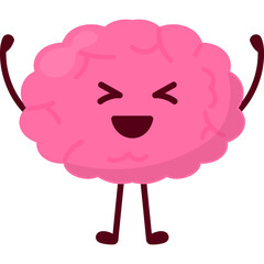 Brain Mental Health Character Illustration