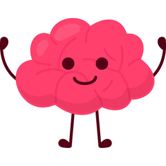 Brain Mental Health Character Illustration