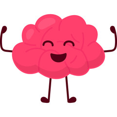 Brain Mental Health Character Illustration