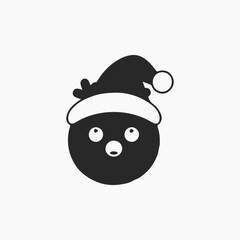 Design Christmas Minimalist and Flat Logo Vector white background