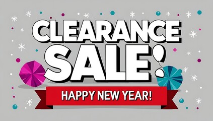 Happy New Year Clearance Sale Announcement