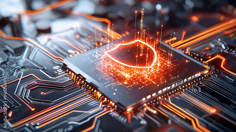 Aufkleber cybersecurity innovations shielding data integrity digital realm graphic visualization tech environm