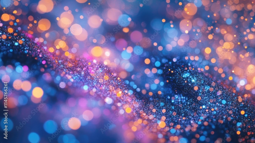 Poster abstract bokeh lights in vibrant tones creating a dreamy night background for artistic and creative 