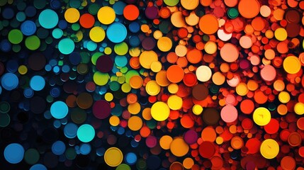 Vibrant Abstract Background of Colorful Circular Shapes in Varying Sizes and Rich Tones for Modern Digital Designs and Creative Projects