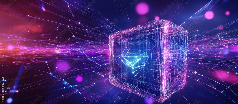 Poster cybersecurity solutions with advanced technology for data protection and network safety in a digital