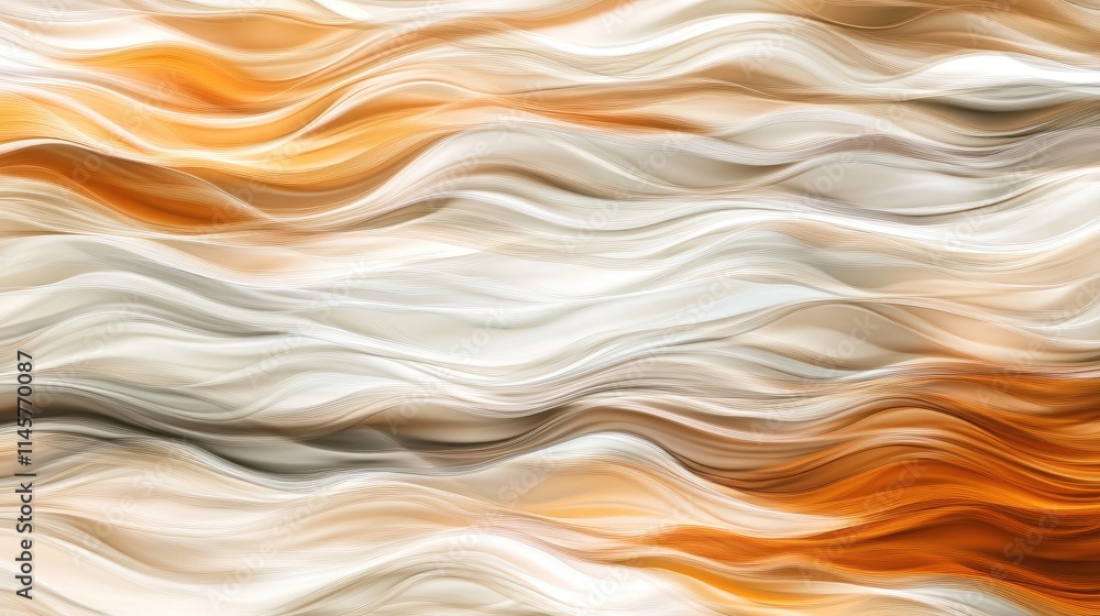 Poster abstract waves and ripples reflecting autumn colors in blurred water creating a serene artistic back