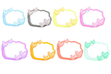 illustration of a set of colorful splashes