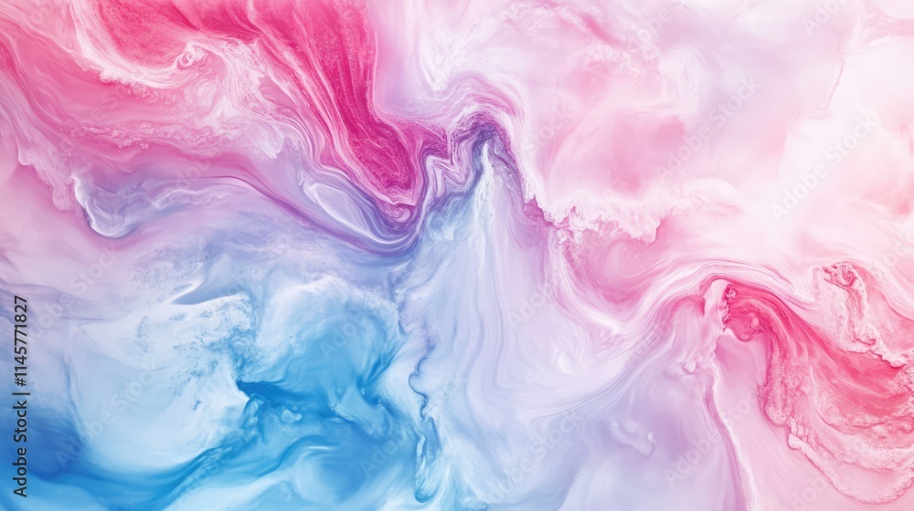Poster pastel abstract background with swirling clouds and sky hues featuring soft pinks and blues for arti