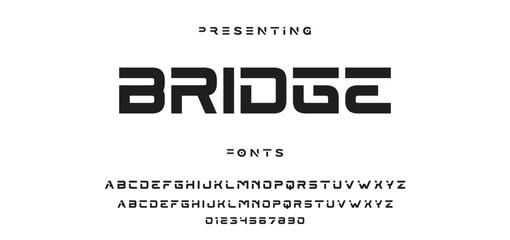 Creative font. Modern abstract digital tech font. Logo creative font, type, technology, movie, digital, music, movie. Fonts and illustration in vector format.