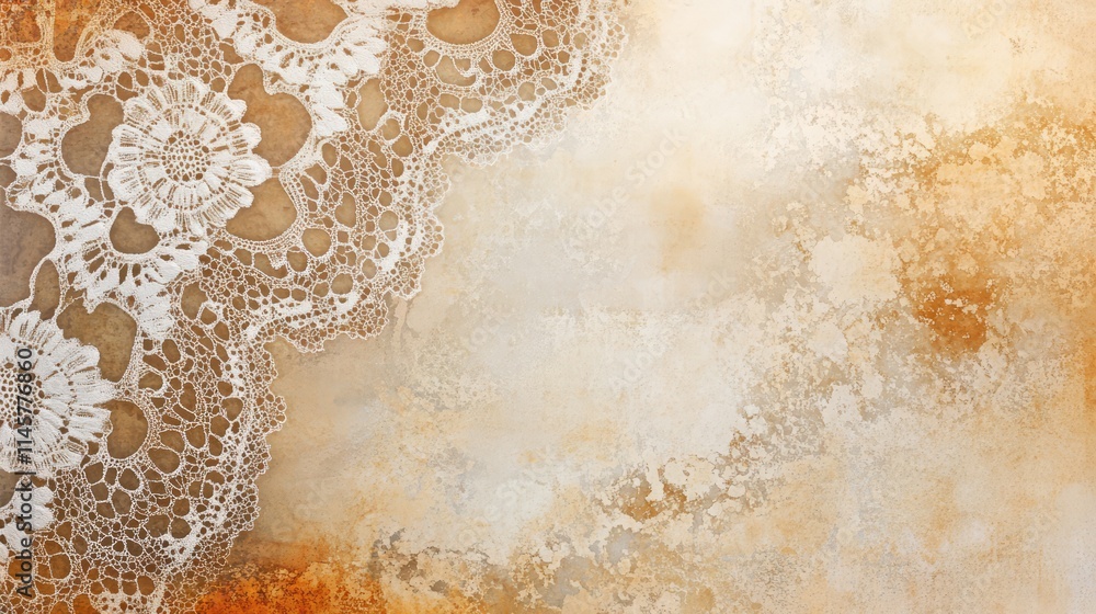 Poster elegant lace abstract watercolor background with textured neutral tones and delicate patterns for ar