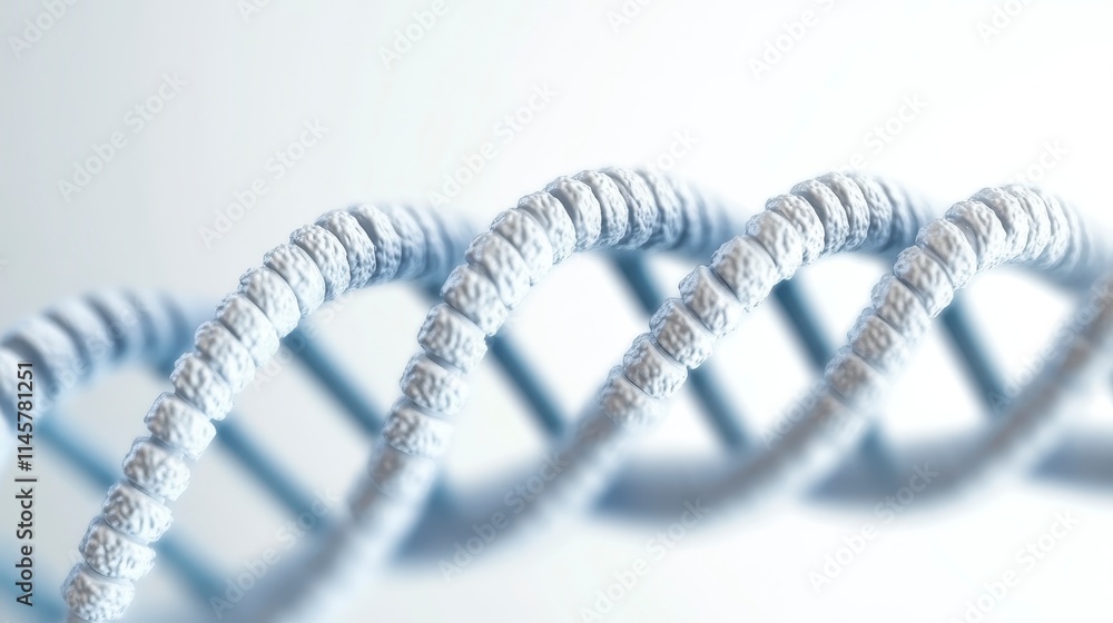 Poster a close-up view of a dna double helix, showcasing its intricate structure and design, symbolizing ge