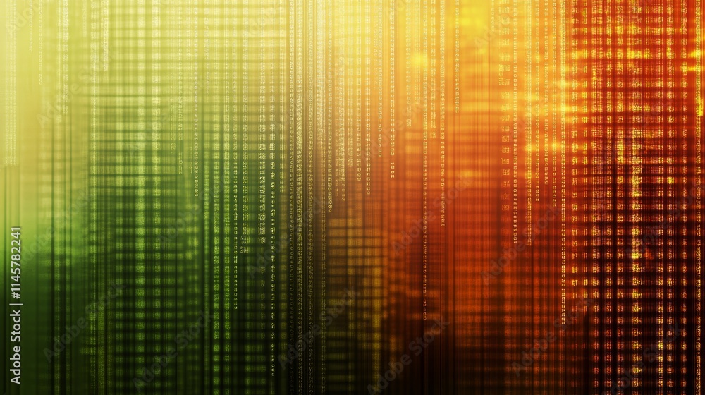 Poster digital pixel patterns in it services background for enhanced communication technology imagery