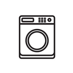 washing machine icon outline. electric appliances icon button, vector, sign, symbol, logo, illustration, editable stroke