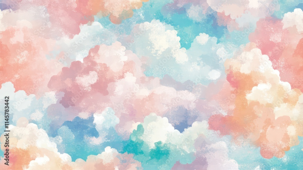 Aufkleber pastel colored cloud background with soft hues creating a serene and dreamy atmosphere perfect for d