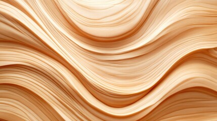 Abstract Wavy Wooden Grain Texture Background with Smooth Lines and Copy Space for Creative Design Elements or Text Placement