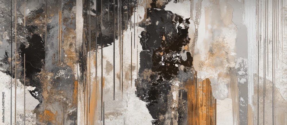 Poster contemporary abstract artwork with dynamic textures and a blend of earthy tones creating a striking 