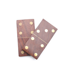 Many dark dominos blocks on white background